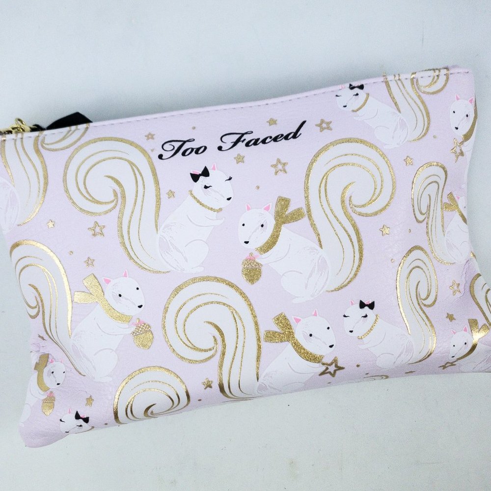 Too Faced Squirrel Make Up Bag NWT